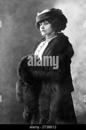 Portrait of young Sidonie-Gabrielle Colette known as Colette(1873 - 1954). French woman of letters, actress and journalist Stock Photo