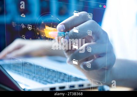 Concept Auditor works with document folders, managing the organization's storage of important documents. Stock Photo