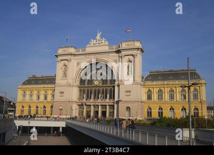 Facade of Keleti Palyaudvar, Budapest Keleti Station, Eastern railway station, Budapest, Hungary Stock Photo