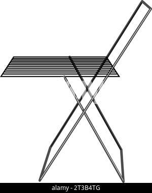 collapsible clothes drying rack cartoon vector illustration Stock ...