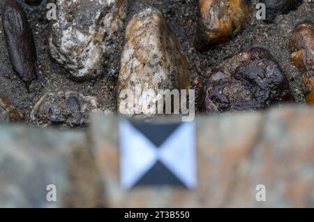 Quarry Sticks The wall, local quarry in front Stock Photo - Alamy