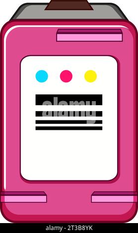 plastic ink cartridge cartoon vector illustration Stock Vector Image ...