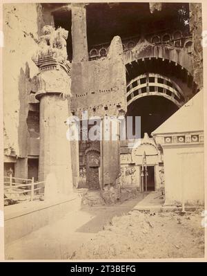 Entrance to Chaitya Hall, Karli Caves, Karli, India Stock Photo