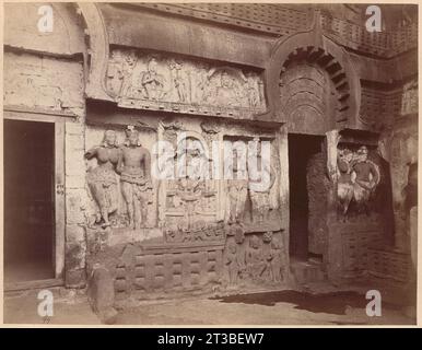 Entrance to Chaitya Hall, Karli Caves, Karli, India Stock Photo