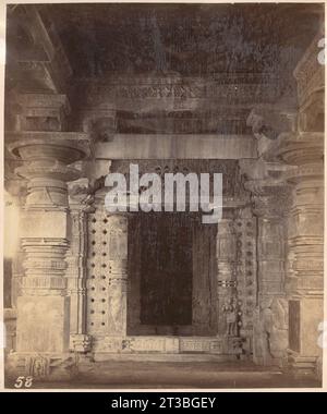 Doorway in Thousand Pillar Temple, Hanamkonda, India Stock Photo