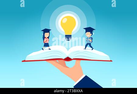 Children and access to quality education for the better future concept Stock Vector