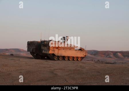 Namer armored personnel carriers of the Israel Defense Forces. Stock Photo