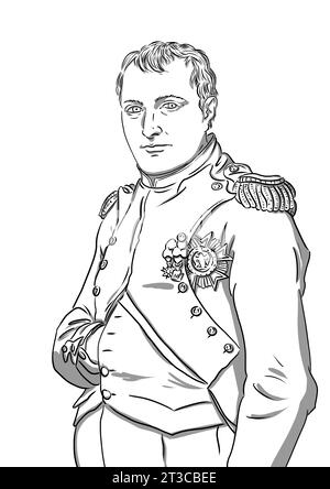 Portrait of Napoleon 1st, french emperor Stock Photo