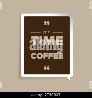Its time to coffee vector Stock Vector