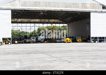 Salvador, Bahia, Brazil - November 11, 2014: View of the Brazilian Air Force hangar in the city of Salvador, Bahia Stock Photo