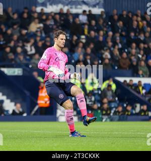 West Bromwich, UK. 24th Oct, 2023. QPR's goalkeeper, Asmir Begović in action during the EFL Sky Bet Championship match between West Bromwich Albion and Queens Park Rangers at The Hawthorns, West Bromwich, England on 24 October 2023. Photo by Stuart Leggett. Editorial use only, license required for commercial use. No use in betting, games or a single club/league/player publications. Credit: UK Sports Pics Ltd/Alamy Live News Stock Photo