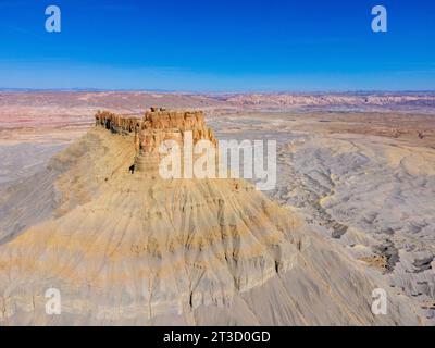 Photograph Of Factory Butte, An Eroded, Solitary Mesa West Of 