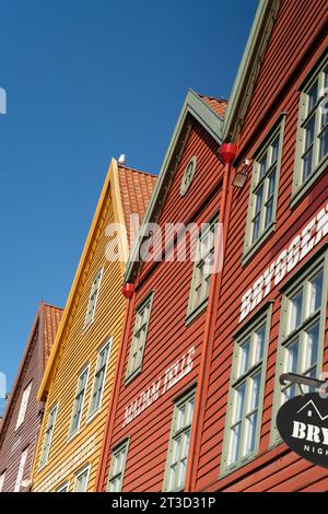 Bryggen Hansa Quarter, Hansakvarteret Bryggen, Norway Stock Photo