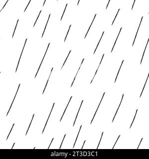 crosshatch rain pattern set. Different seamless textures made in hand drawn pencil style. Black lines on white background. Stock vector illustration. Stock Vector