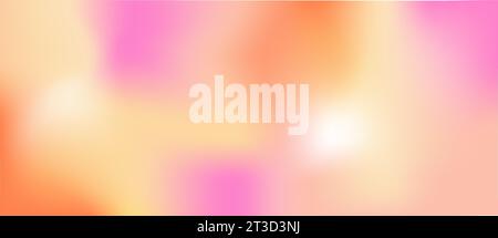 Trendy yellow orange pink blurry mesh gradient abstract background. Kawaii Y2K Ideal for use on social media, this banner is sure to grab attention an Stock Vector