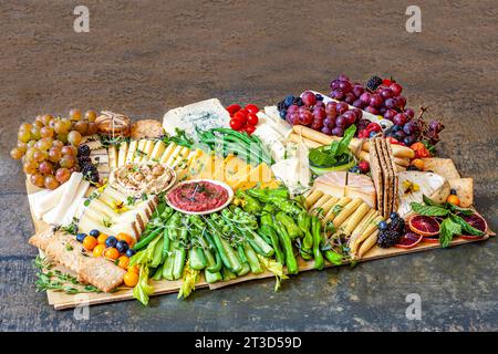 High angle view of grazing board Stock Photo