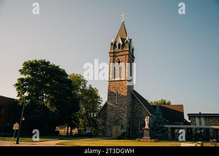 Sault Ste. Marie, Ontario Canada June 15th 2023 Queen Street in downtown Sault Ste Marie. High quality photo Stock Photo