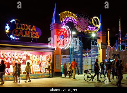 Luna Park “Scream Zone,” patterned after the original Luna Park, holds many of Coney Island’s newer rides. Stock Photo