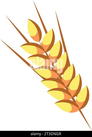 wheat spike nature Stock Vector