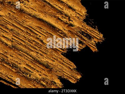 Bronze grunge watercolor texture abstract background. Vector artistic illustration Stock Vector