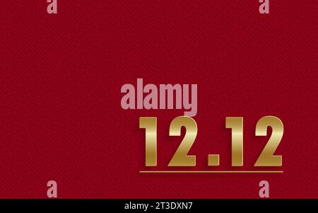 12.12 Shopping day sale poster or flyer design on color background for banner, poster or web site for the global shopping world day 12 of december for Stock Vector