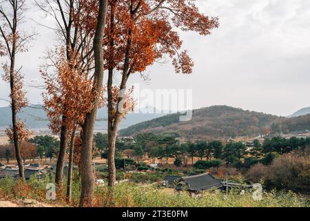 View of Seoak-dong old village at autumn in Gyeongju, Korea Stock Photo