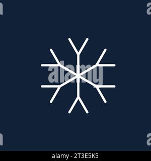 Snowflake icon. Weather illustration in flat design vector. Vector design element for logo, web and print Stock Vector