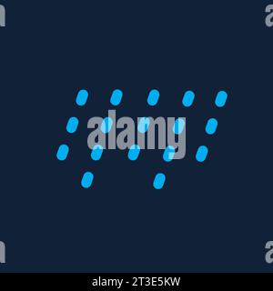 Heavy rain vector icon. Weather, internet concept. Trendy vector rain symbol for website design, web button, mobile app. Stock Vector
