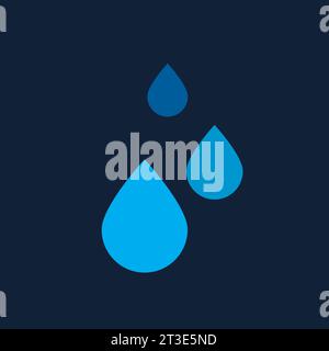 Dew icon. Water, blood, oil or liquid droplet icon isolated vector illustration. Stock Vector