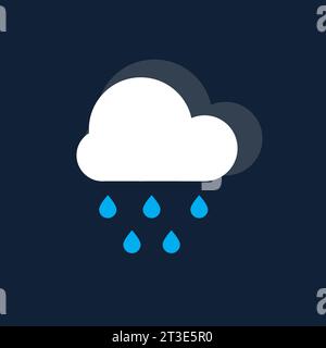 Humid dew vector icon. drizzling rain. Weather, internet concept. Trendy vector rain symbol for website design, web button, mobile app. Stock Vector