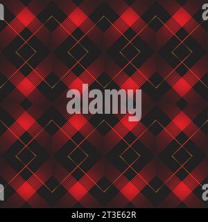 Tartan textile background pattern in vector form; plaid vector check fabric seamless Stock Vector