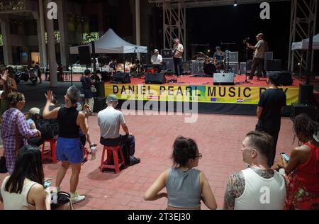 *** STRICTLY NO SALES TO FRENCH MEDIA OR PUBLISHERS - RIGHTS RESERVED ***September 30, 2023 - Taipei, Taiwan: Musicians play at the Daniel Pearl Music Festival, a yearly event honouring the late US journalist, who was murdered in Pakistan in 2001, and advocating freedom of the press. Stock Photo