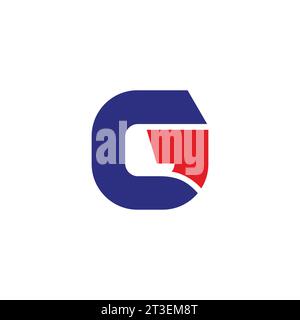 letter gc simple geometric square arrow logo vector Stock Vector