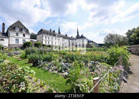 Neuville-sous-Montreuil (northern France), July 20, 2021: Chartreuse Notre-Dame des Pres, Carthusian monastery (Charterhouse). Building under restorat Stock Photo