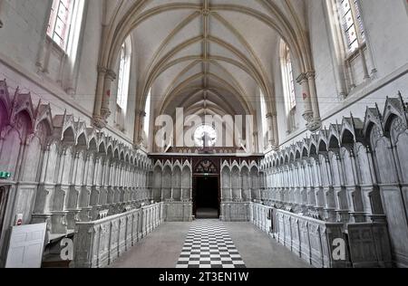 Neuville-sous-Montreuil (northern France), July 20, 2021: Chartreuse Notre-Dame des Pres, Carthusian monastery (Charterhouse). Building under restorat Stock Photo