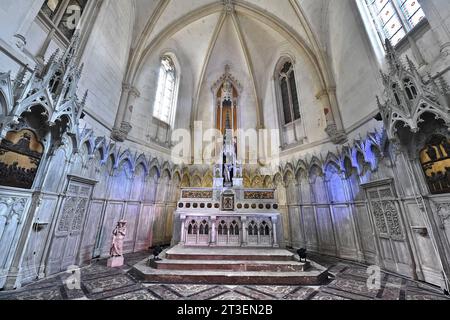 Neuville-sous-Montreuil (northern France), July 20, 2021: Chartreuse Notre-Dame des Pres, Carthusian monastery (Charterhouse). Building under restorat Stock Photo