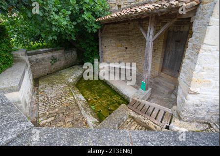 Former public washing places in a small village in the South West of France. Stock Photo