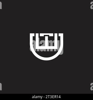 letter wu linked geometric logo vector Stock Vector