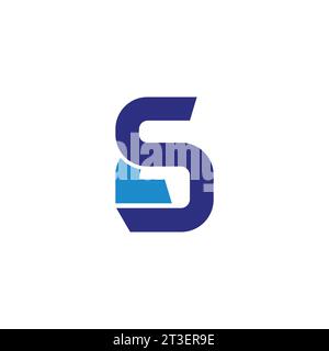 letter se simple curves geometric logo vector Stock Vector