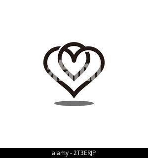 love heart pin location symbol logo vector Stock Vector
