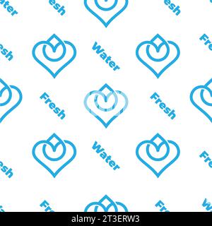 love fresh water seamless pattern vector Stock Vector