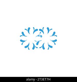 abstract swirl water colors splash logo vector Stock Vector