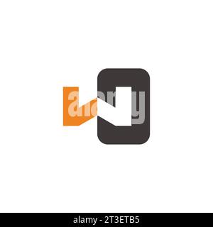 letter wo colorful simple logo vector Stock Vector