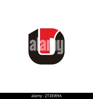 letter ru abstract colorful simple geometric logo vector Stock Vector