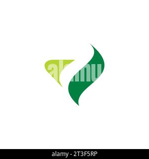 V Leaf Logo Vector. Letter V Logo Design Stock Vector