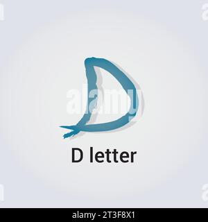 D Letter Icon Design Single Isolated Logo Design Brand Corporate Identity Various Colors Editable Template Vector Monogram Emblem Illustration Brand Stock Vector