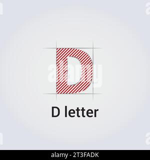D Letter Icon Design Single Isolated Logo Design Brand Corporate Identity Various Colors Editable Template Vector Monogram Emblem Illustration Brand Stock Vector
