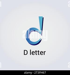 D Letter Icon Design Single Isolated Logo Design Brand Corporate Identity Various Colors Editable Template Vector Monogram Emblem Illustration Brand Stock Vector