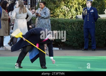 Washington, United States. 25th Oct, 2023. Preparations are made for an Official State Visit by Prime Minister Anthony Albanese of Australia on the South Lawn of the White House in Washington DC on Wednesday, October 25, 2023. Photo by Pat Benic/UPI Credit: UPI/Alamy Live News Stock Photo