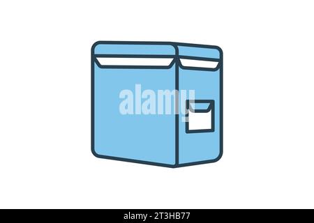 Bag Delivery. Icon related to Delivery. Suitable for web site design, app, user interfaces. Flat line icon style. Simple vector design editable Stock Vector